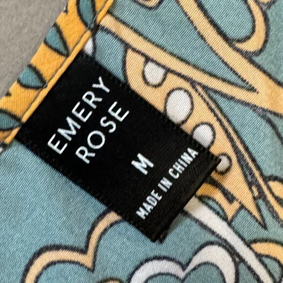 EMERY ROSE Paisley Print Notched Neck Tunic Dress Size M - Picture 3 of 6